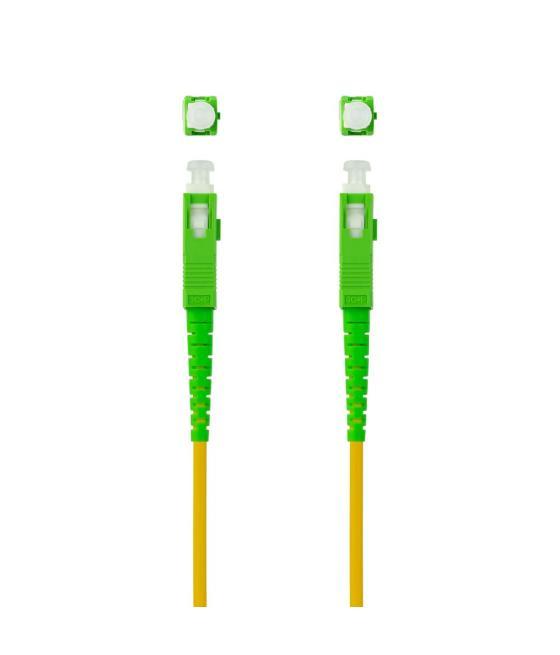 Latiguillo cable fibra optica mono nanocable sc - apc lszh amarillo 10m