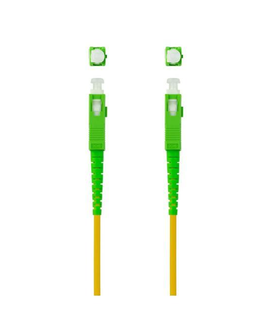 Latiguillo cable fibra optica mono nanocable sc - apc lszh amarillo 10m