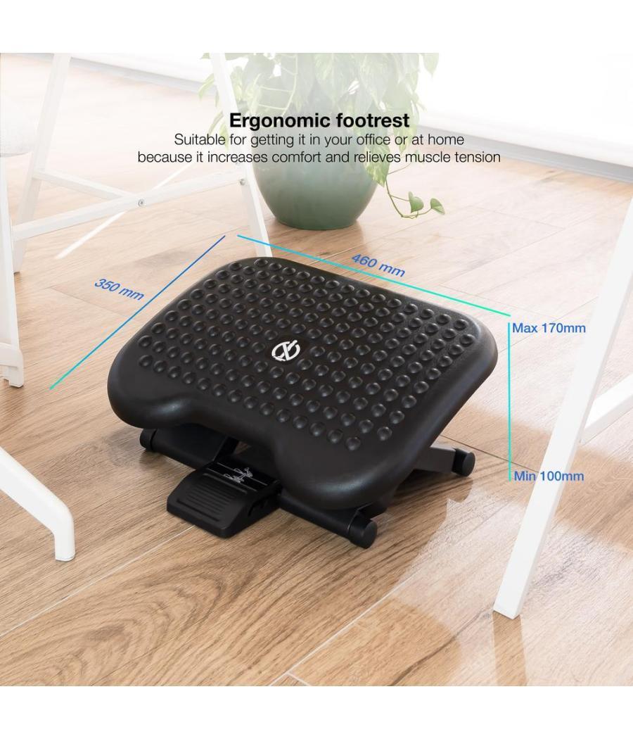 Reposapies tooq ajustable confort negro