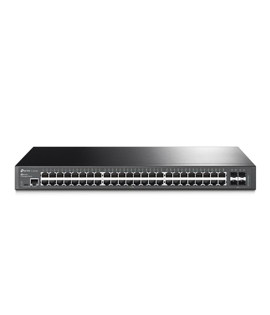 Switch 48 puertos tp - link 10 - 100 - 1000 rack 19pulgadas 1u +4sfp gestion l2