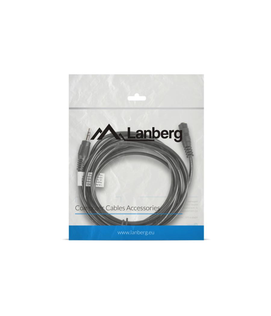 Cable estereo lanberg jack 3.5 mm macho - jack 3.5mm hembra 3m negro