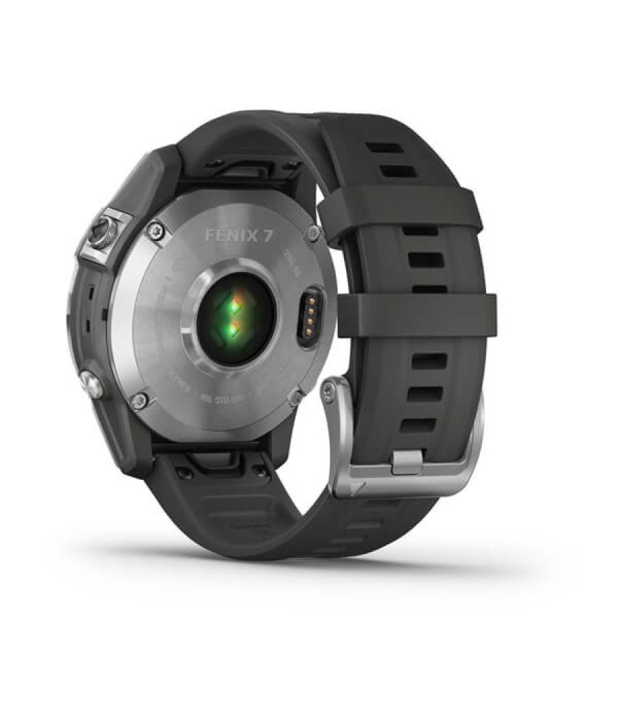 Reloj smartwatch garmin fenix 7 plata - grafito - gps - 47mm - wifi - bt - 10 atm