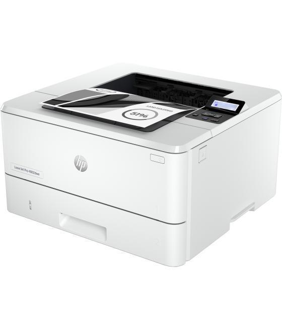 Impresora hp laser monocromo laserjet pro 4002dwe hp+ a4 - 40ppm - red - duplex - wifi