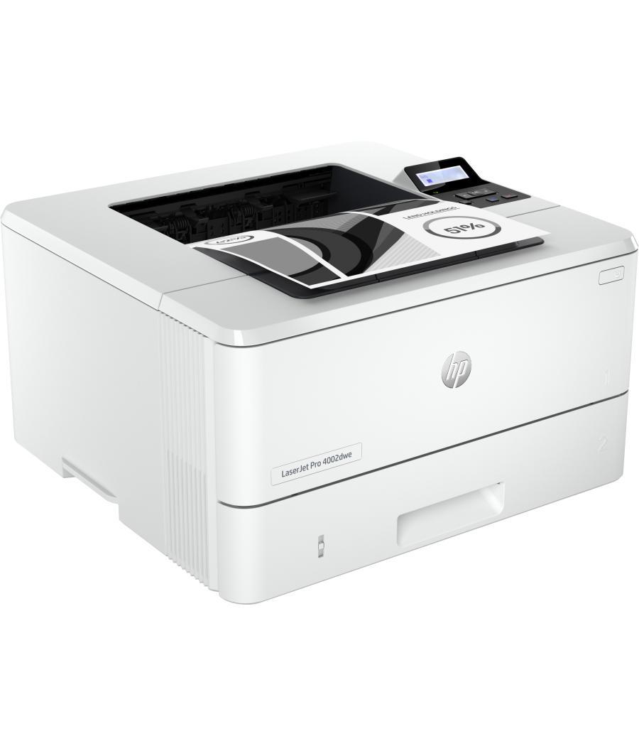 Impresora hp laser monocromo laserjet pro 4002dwe hp+ a4 - 40ppm - red - duplex - wifi