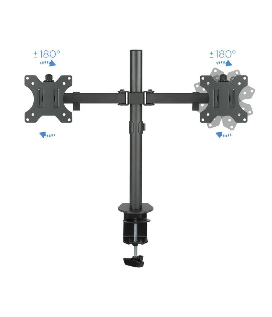 Soporte mesa tooq db1232tn - b 2 pantallas 13 - 32pulgadas max 8kg por brazo negro