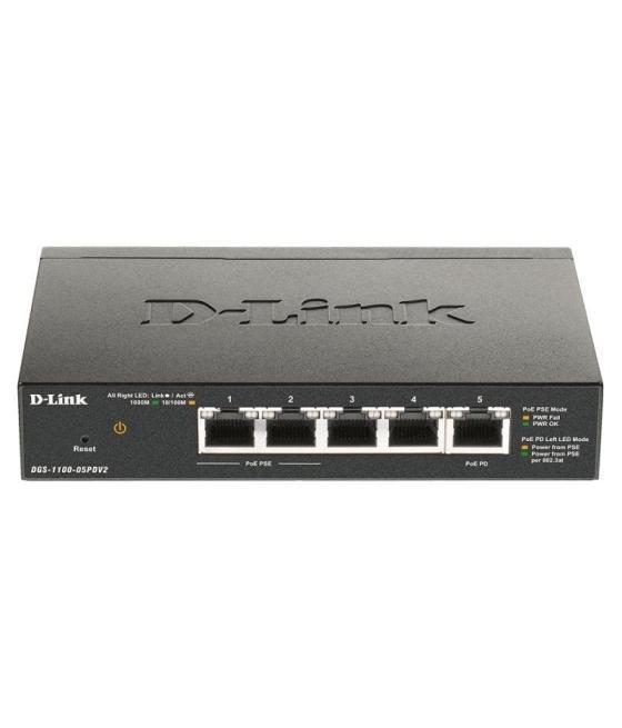 Switch gestionable d-link dgs-1100-05pdv2 5 puertos/ rj-45 10/100/1000 poe
