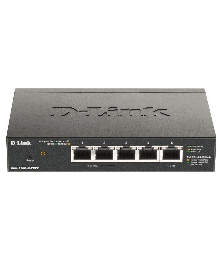 Switch gestionable d-link dgs-1100-05pdv2 5 puertos/ rj-45 10/100/1000 poe