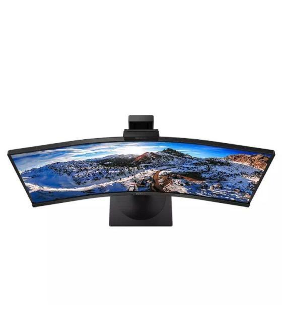 Monitor profesional ultrapanorámico curvo philips 346p1crh 34'/ wqhd/ webcam/ multimedia/ negro