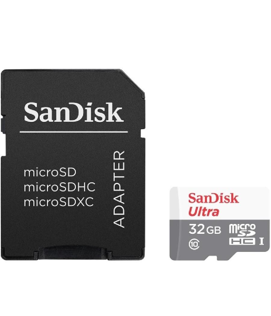 Memoria sd micro 32gb sandisk ultra® microsdxc + sd adapter 100mb/s class 10 uhs-i sdsqunr-032g-gn3ma