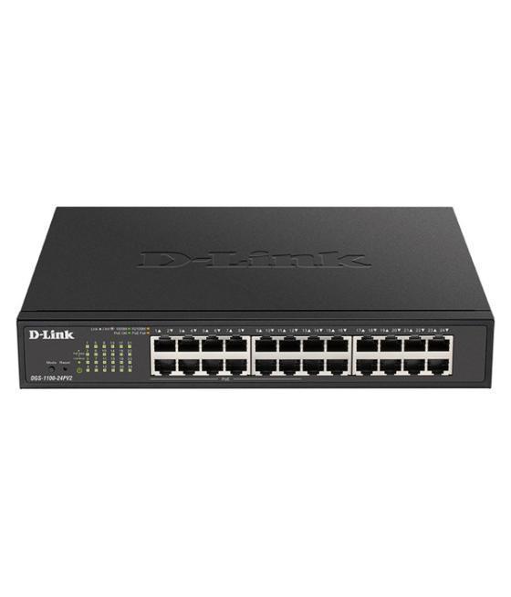 Switch semigestionable d-link dgs-1100-24pv2/e 12p giga + 12p giga poe (100w) rack