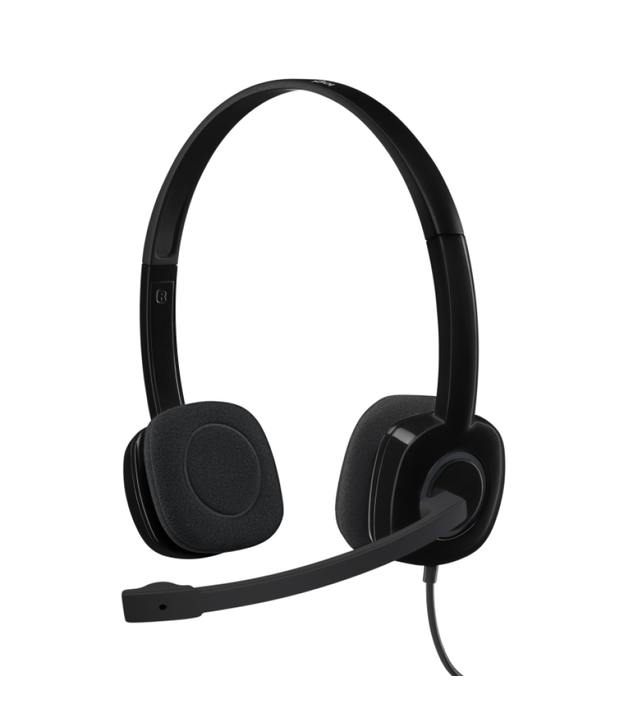 Auriculares logitech h151 negro microfono alambrico