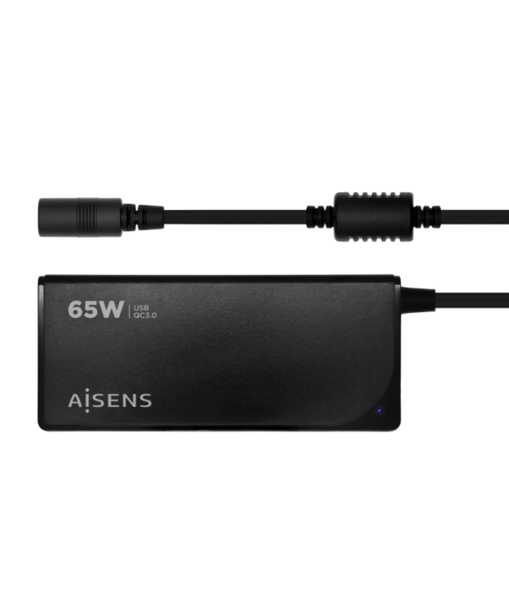 Cargador aisens 65w automatico uni. portatil 9 conectores usb-a qc3.0 negro