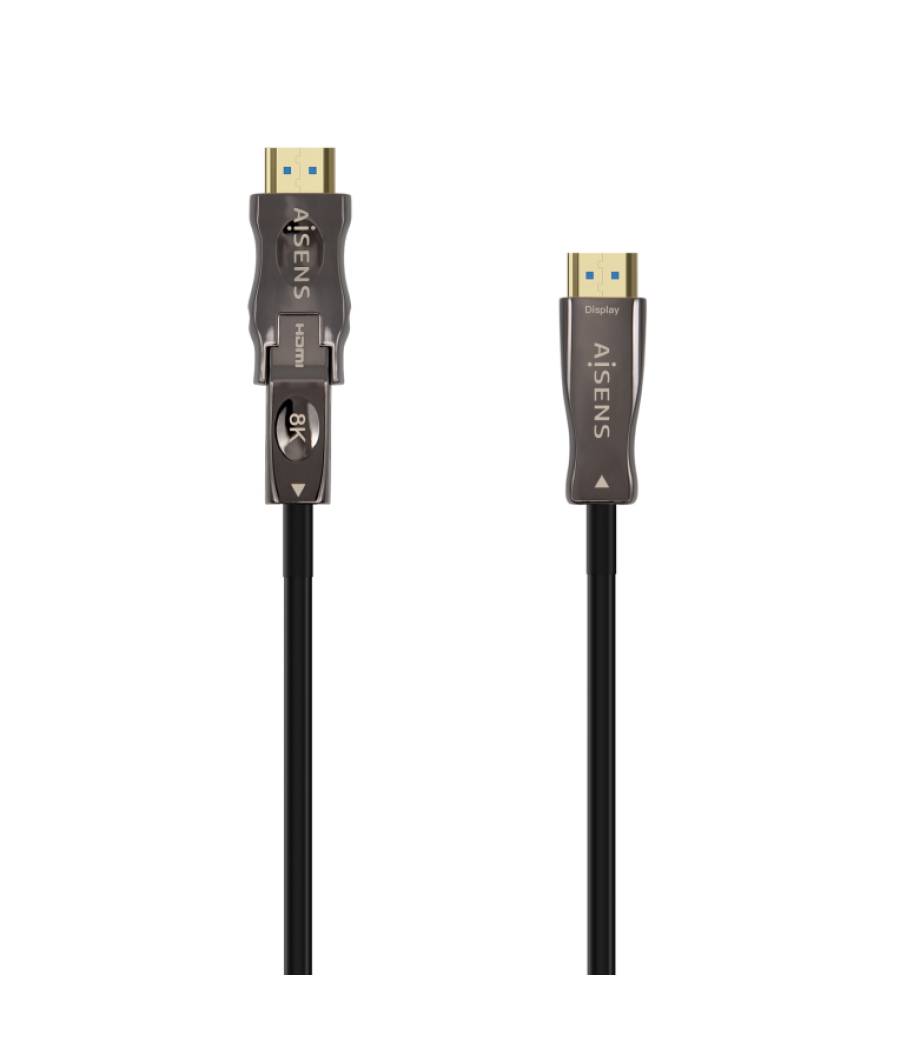 Cable hdmi aisens v2.1 optico activo aoc desmontable 8k60hz m/m 15m negro