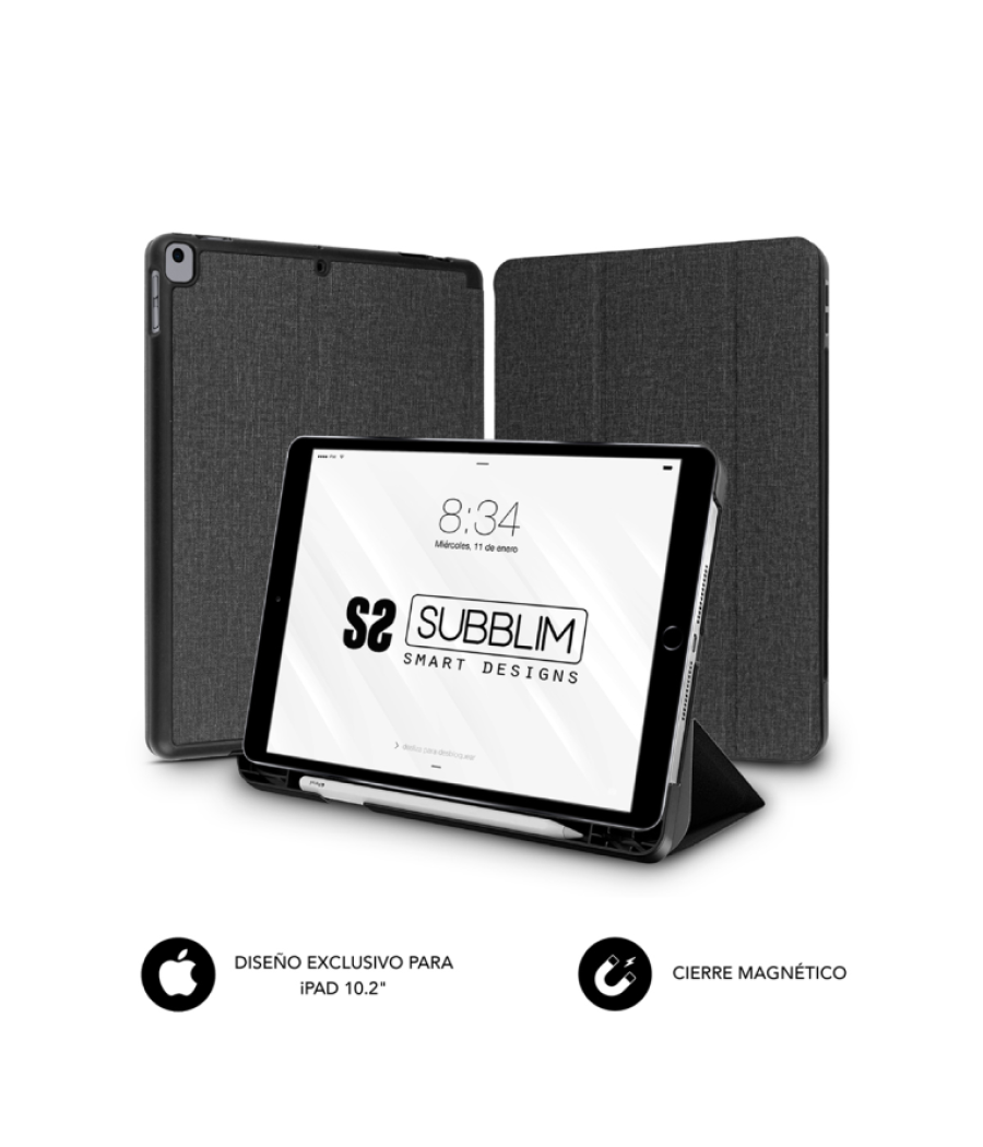 Funda tablet subblim shock case ipad 10,2" 9/8/7 gen black