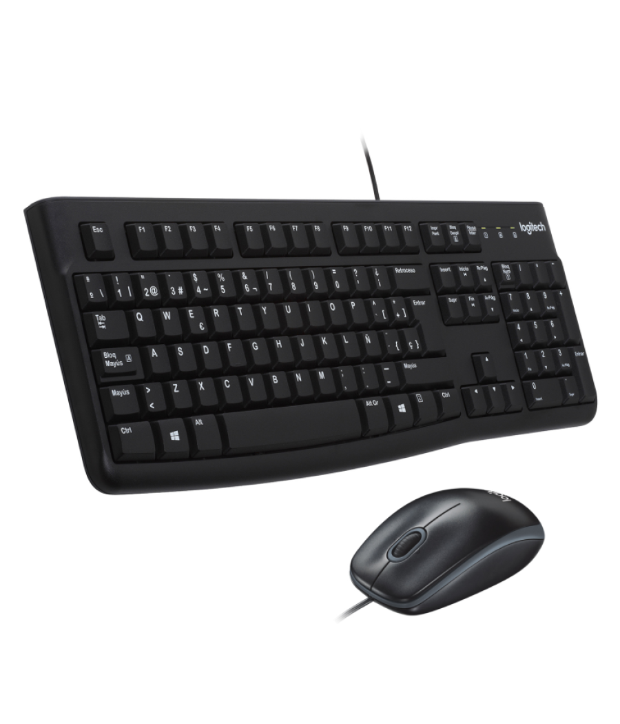 Combo teclado raton logitech mk120 usb negro