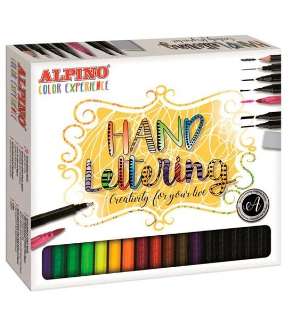 Alpino rotuladores hand lettering color experience set de 30 c/surtidos