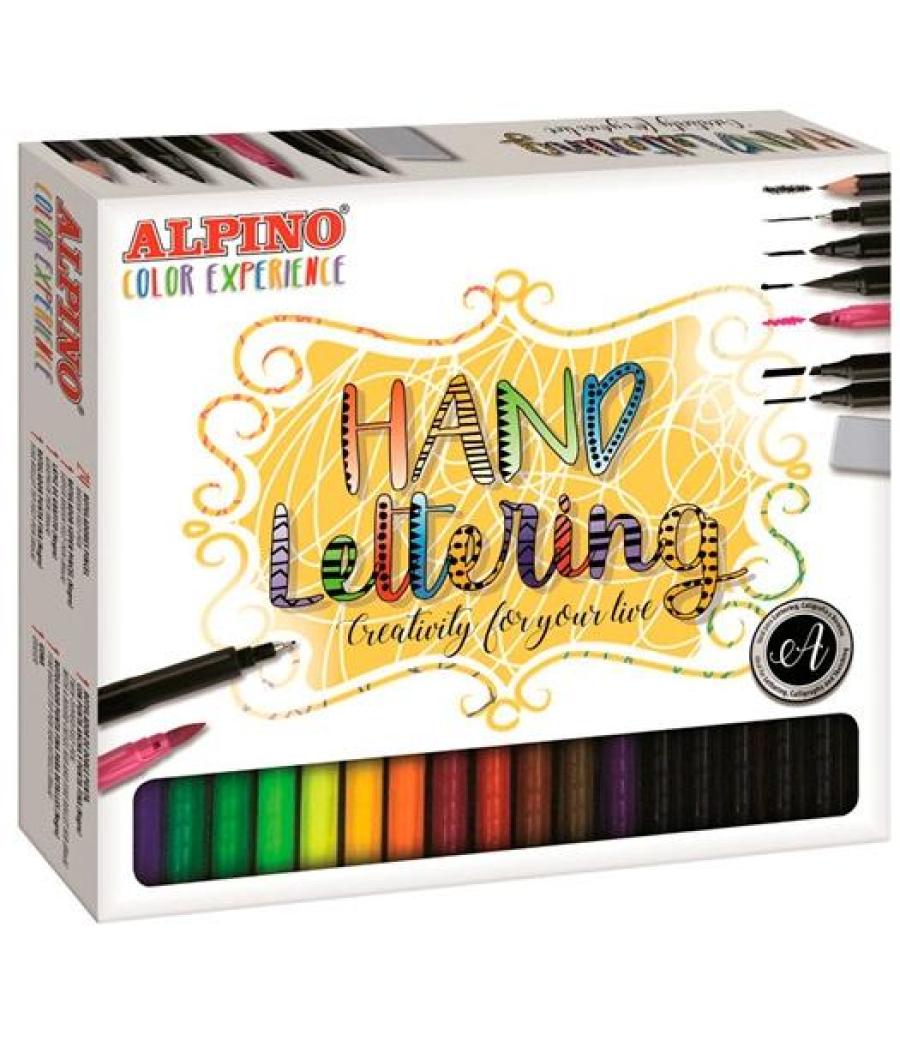 Alpino rotuladores hand lettering color experience set de 30 c/surtidos