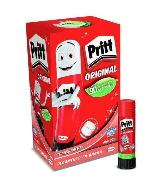 Pritt pegamento en barra 22gr transparente caja expositora -15 ud-