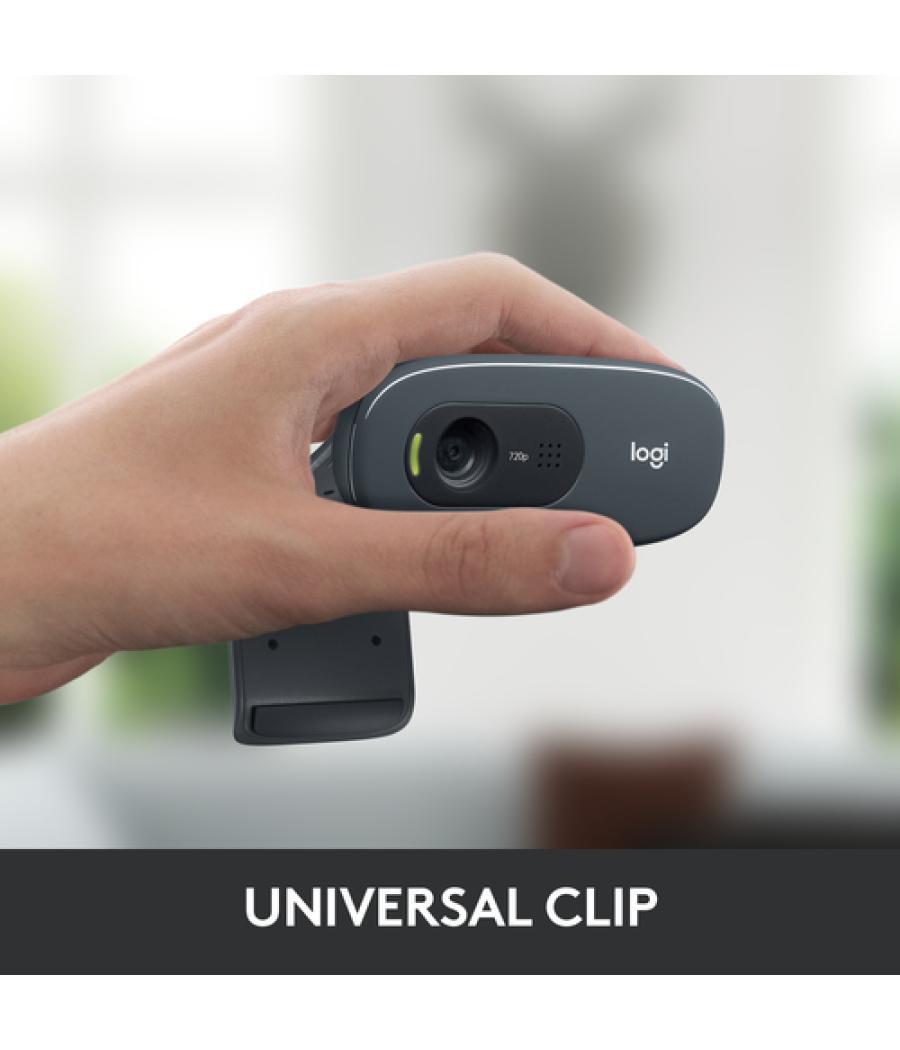 Logitech webcam c270 - cámara web - color - grabación 1024x720 - audio