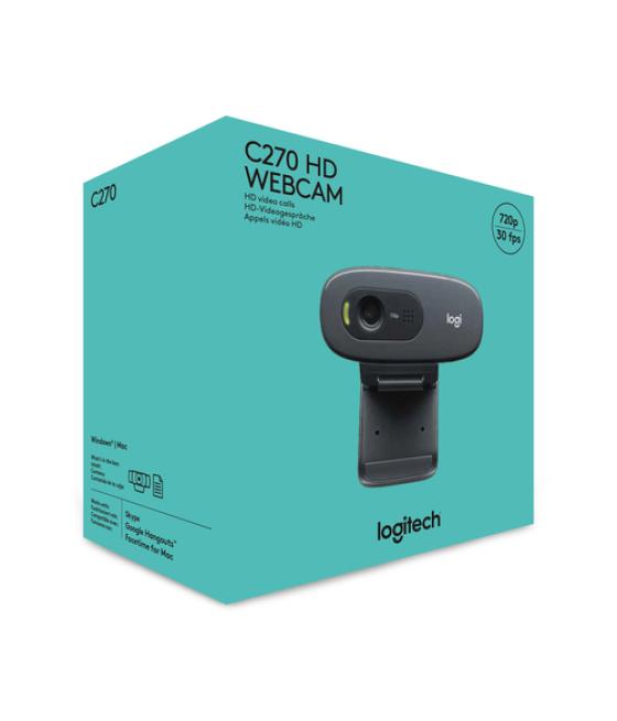 Logitech webcam c270 - cámara web - color - grabación 1024x720 - audio