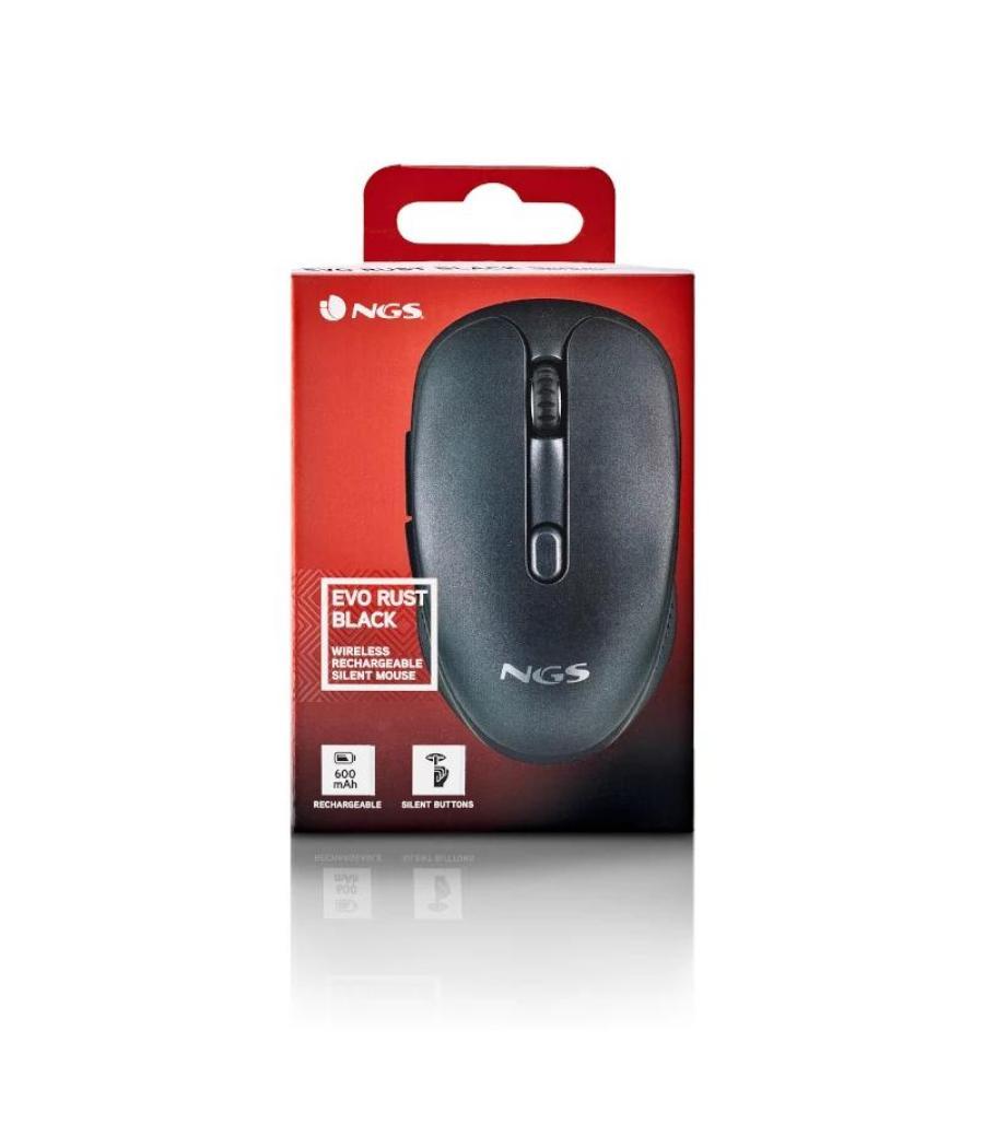 Ngs raton inalambrico recargable silencioso negro