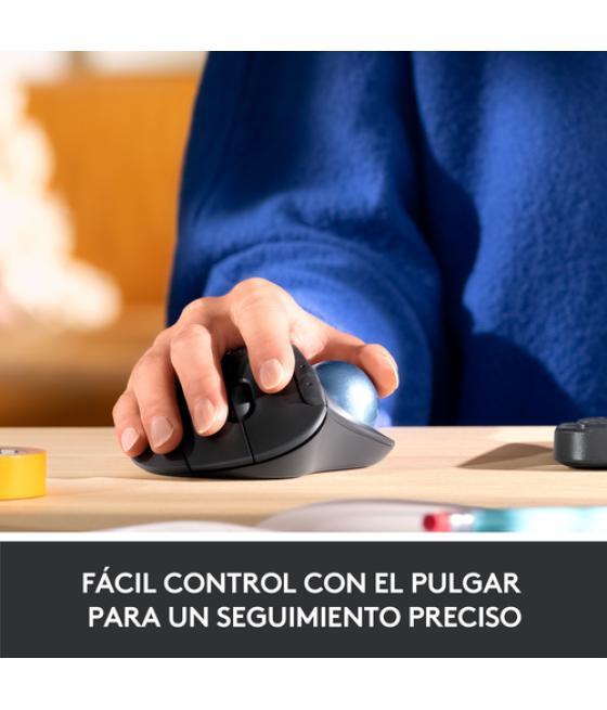 Logitech ERGO M575 ratón mano derecha RF inalámbrica + Bluetooth Trackball 2000 DPI