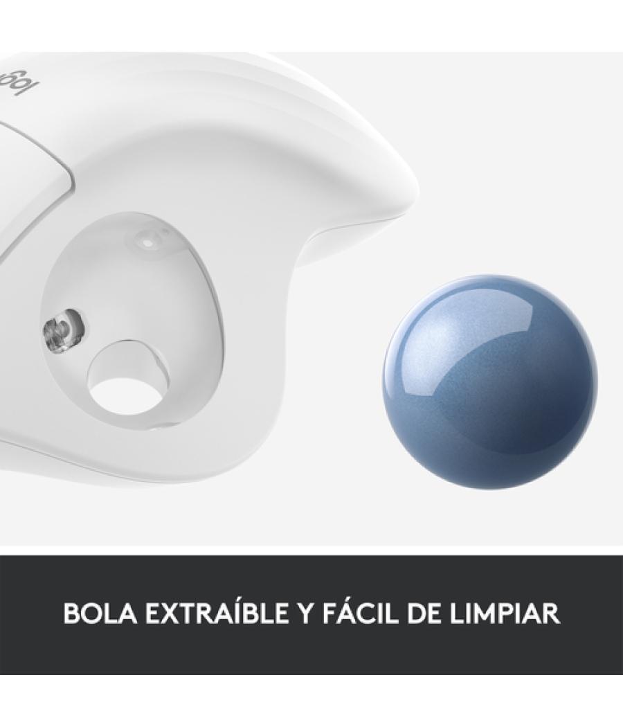 Logitech ERGO M575 ratón mano derecha RF inalámbrica + Bluetooth Trackball 2000 DPI