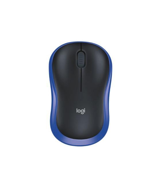 Raton optico wireless m185 azul logitech