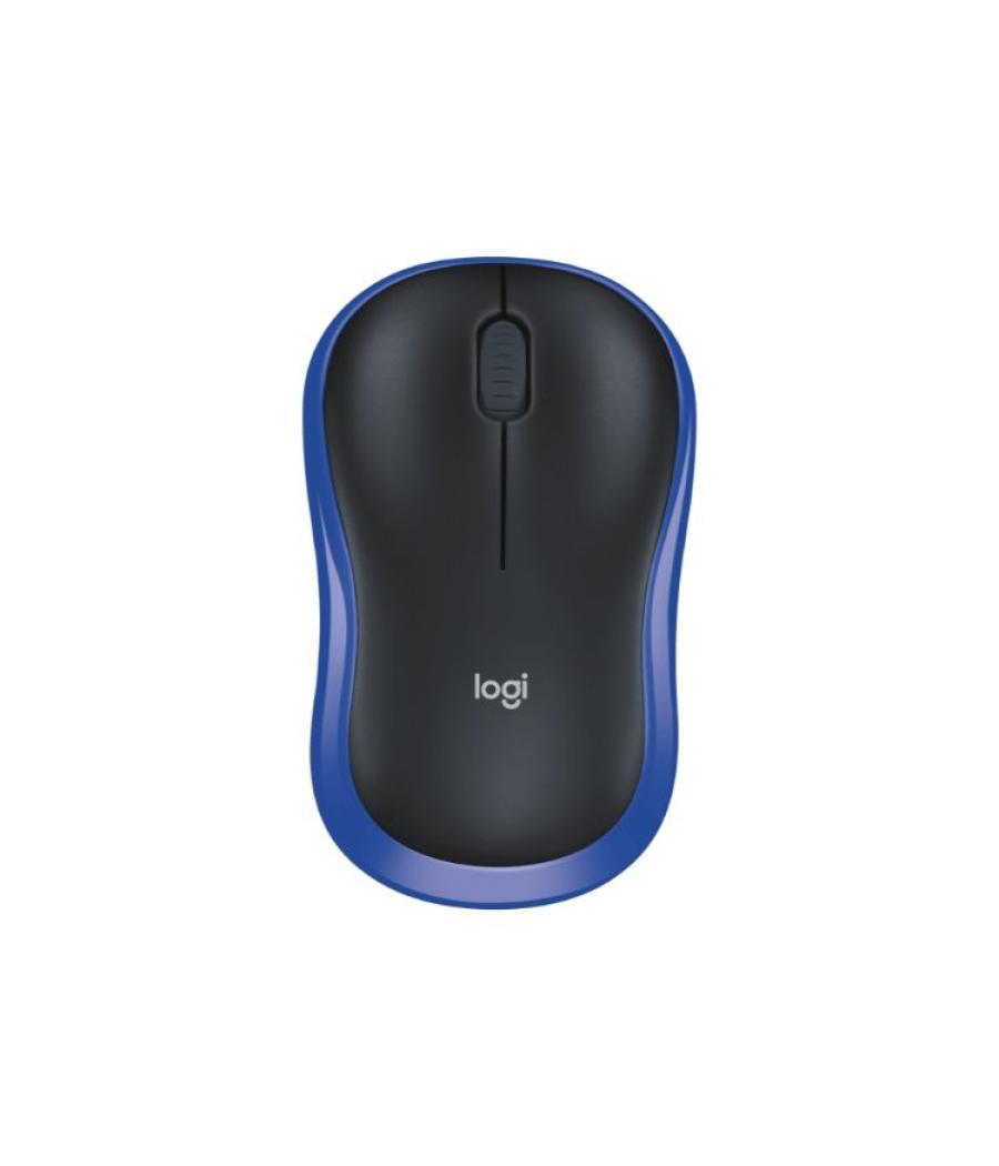 Raton optico wireless m185 azul logitech