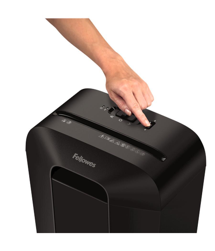 Destructora de documentos fellowes lx-41 capacidad 8h seguridad p4 destruye grapas clips y tarjeta papelera 17 l