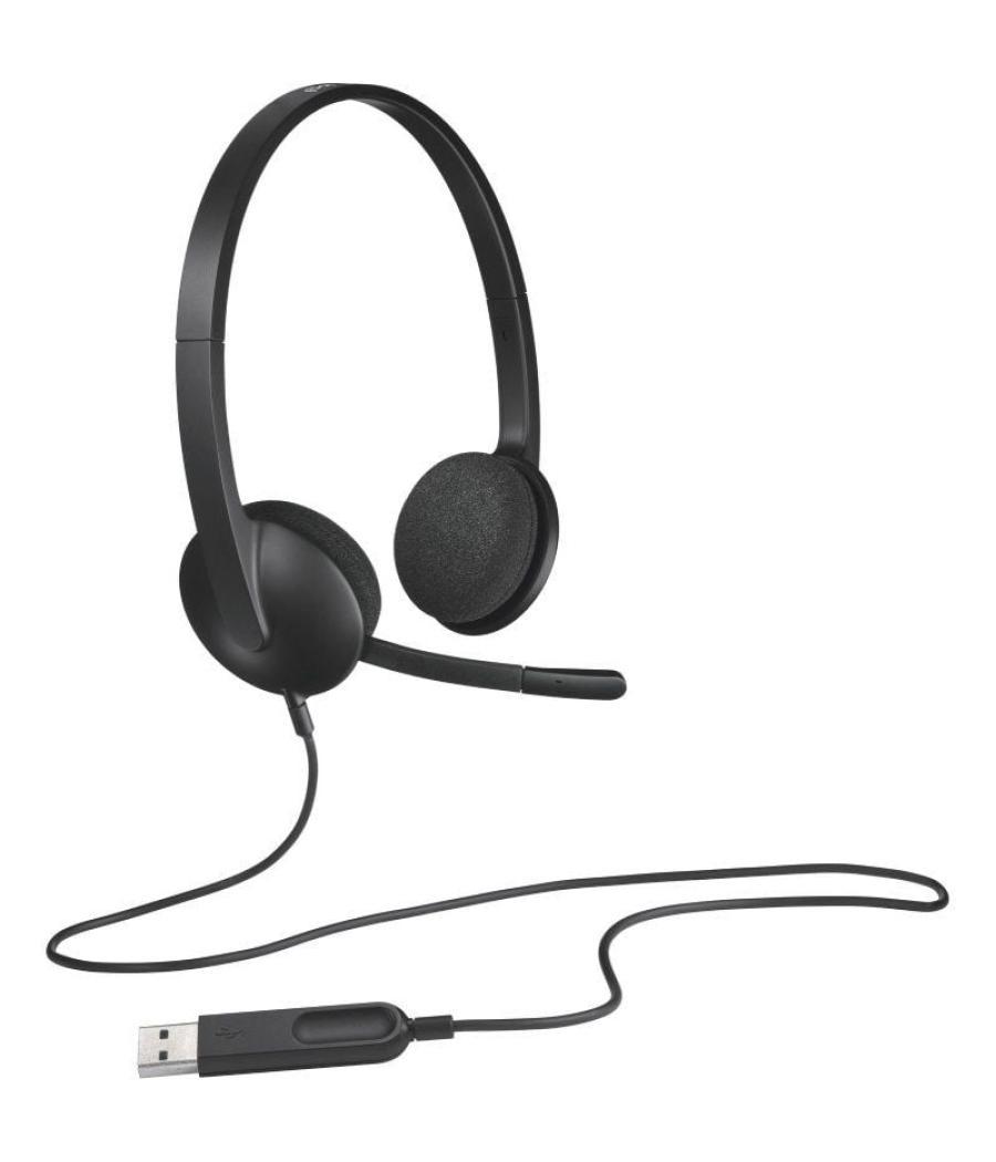 Auriculares logitech h340/ con micrófono/ usb/ negros