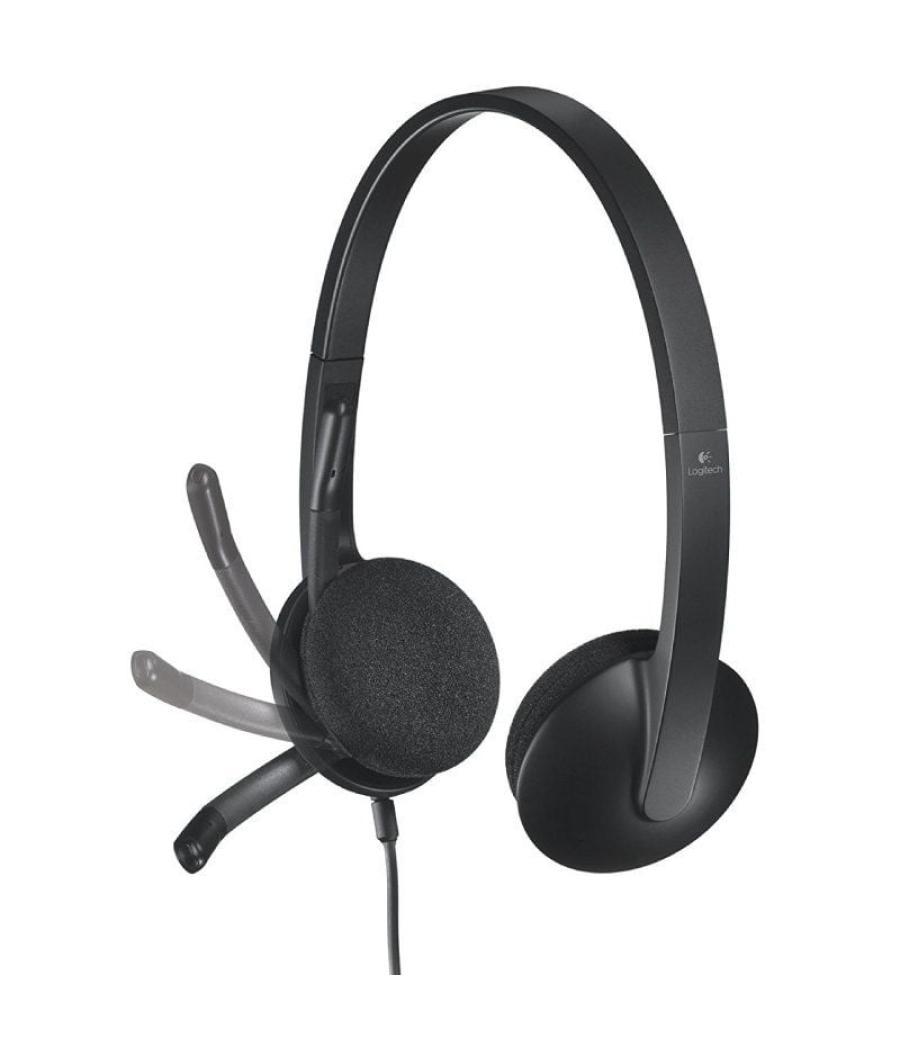 Auriculares logitech h340/ con micrófono/ usb/ negros