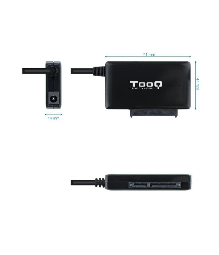 Adaptador para discos duros 2.5'/3.5' tooq tqhda-01a/ usb 3.0 macho - sata