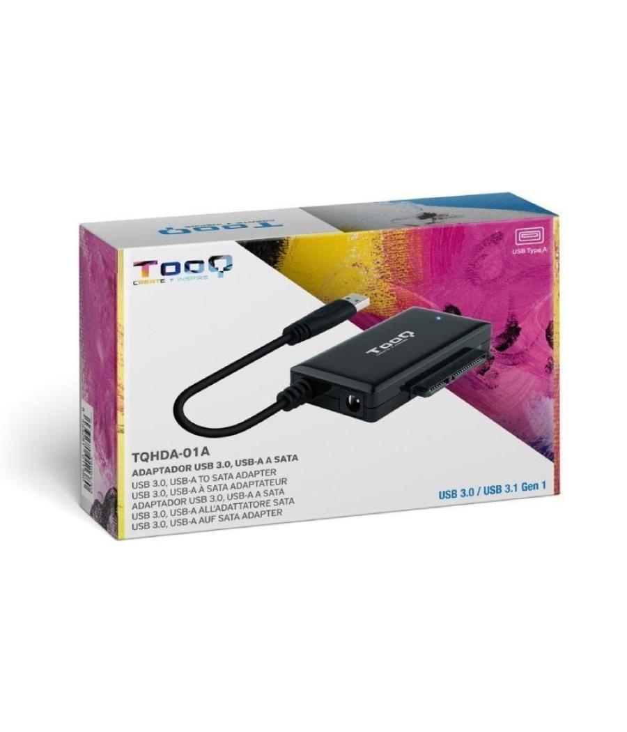 Adaptador para discos duros 2.5'/3.5' tooq tqhda-01a/ usb 3.0 macho - sata