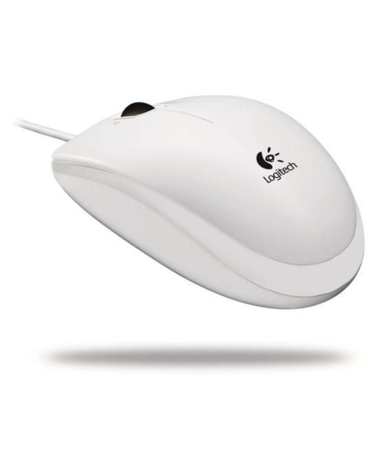 Ratón logitech b100/ hasta 800 dpi/ blanco