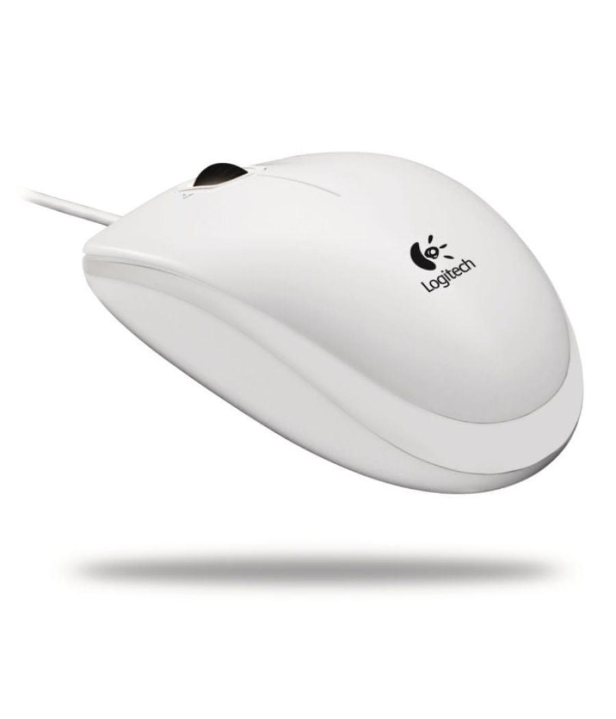 Ratón logitech b100/ hasta 800 dpi/ blanco