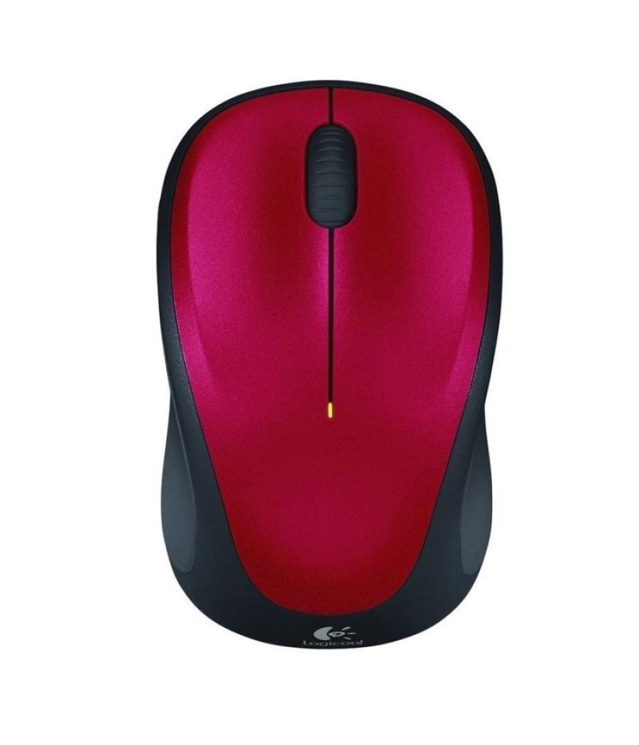 Ratón inalámbrico logitech m235/ hasta 1000 dpi/ rojo