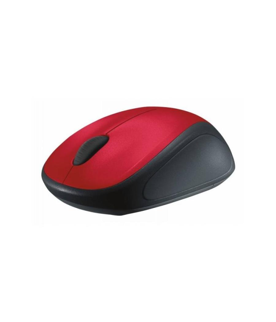 Ratón inalámbrico logitech m235/ hasta 1000 dpi/ rojo