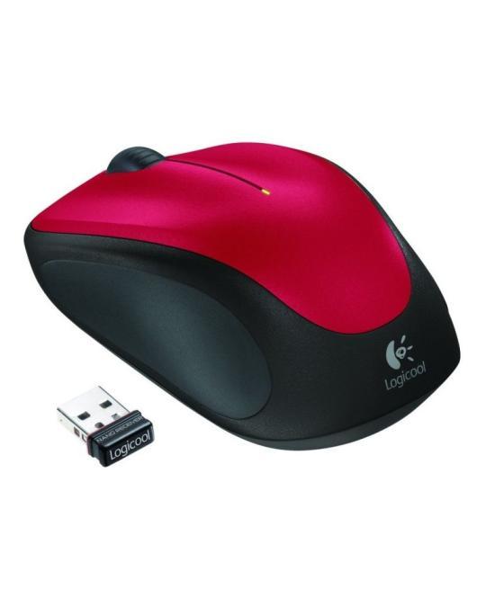 Ratón inalámbrico logitech m235/ hasta 1000 dpi/ rojo