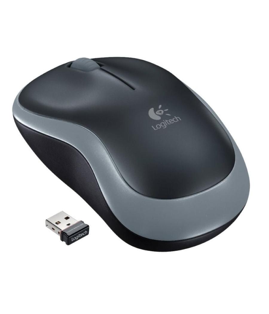 Ratón inalámbrico logitech m185/ hasta 1000 dpi/ gris