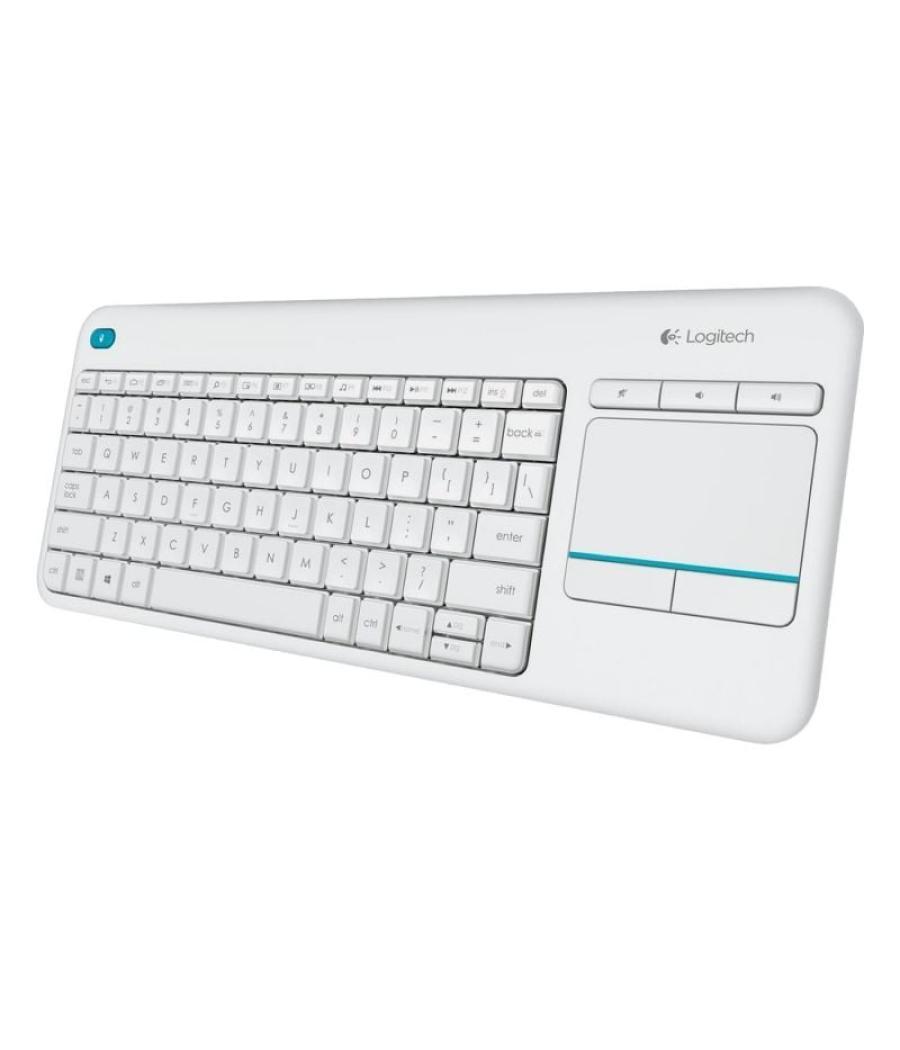 Teclado para smart tv logitech wireless touch k400 plus/ blanco