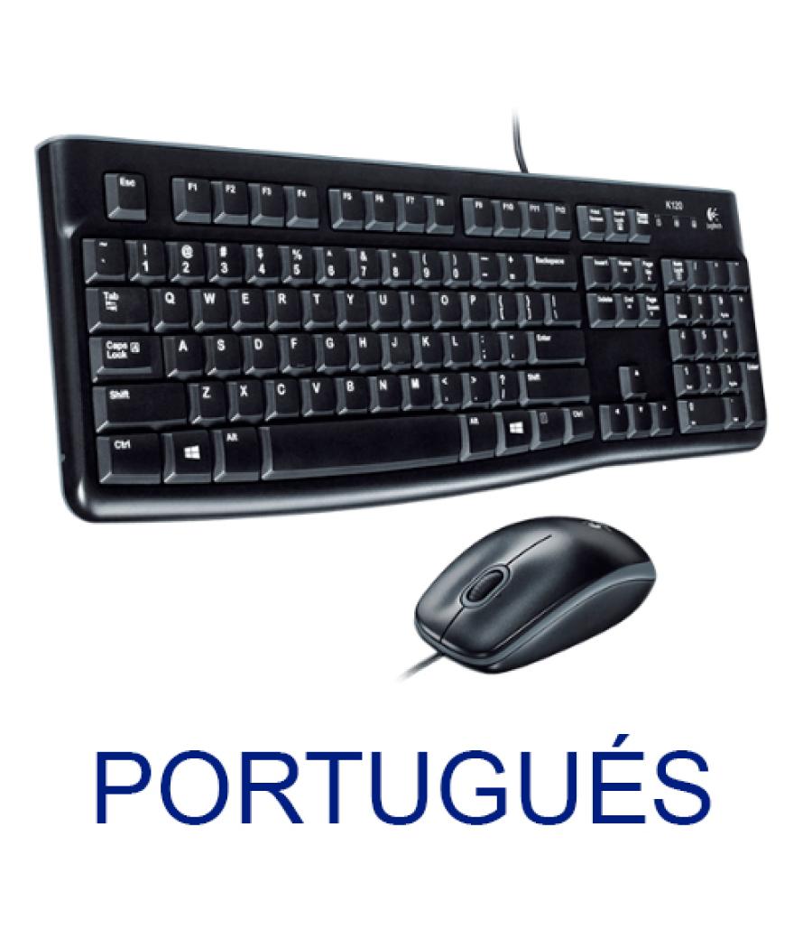 Pack teclado y mouse logitech mk120 y mouse con cable usb portugues p/n:920-002547