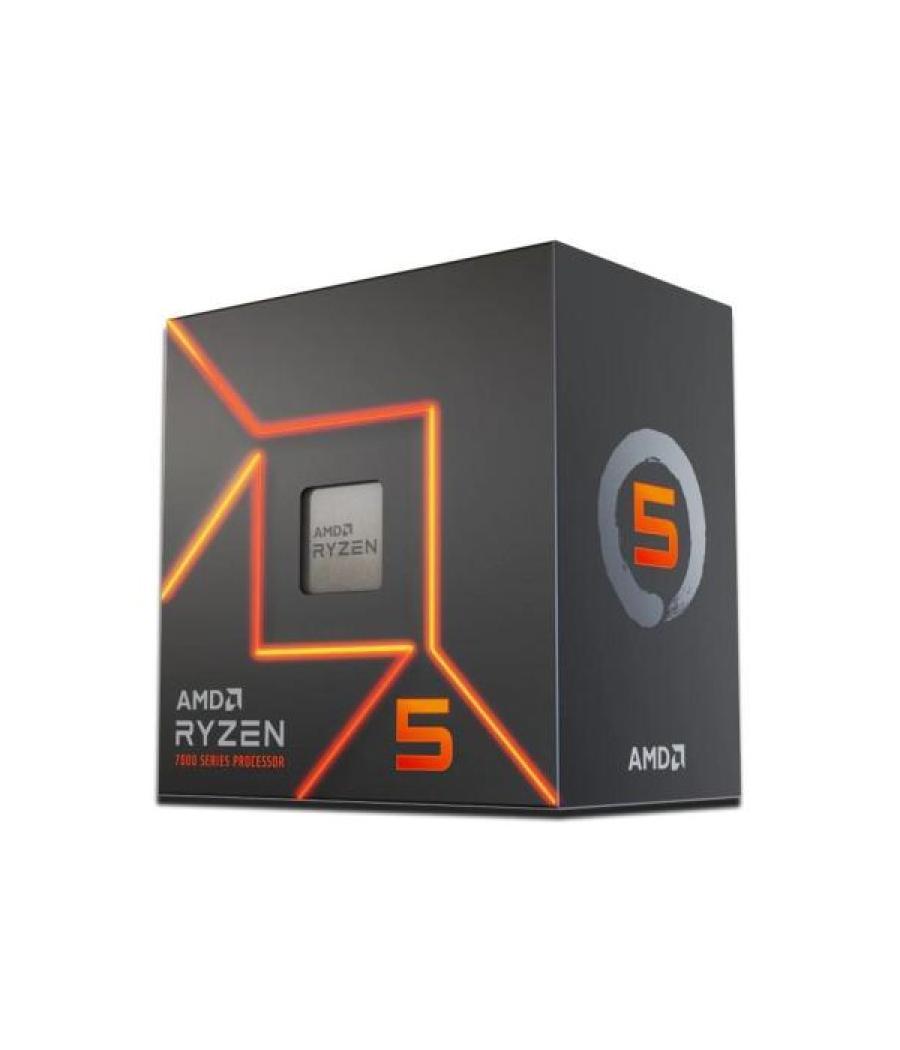 Cpu amd am5 ryzen 5 7600 3.6ghz - 5.2ghz 6 core 3mb 32mb cache 64bit 65wat box (sin igpu)