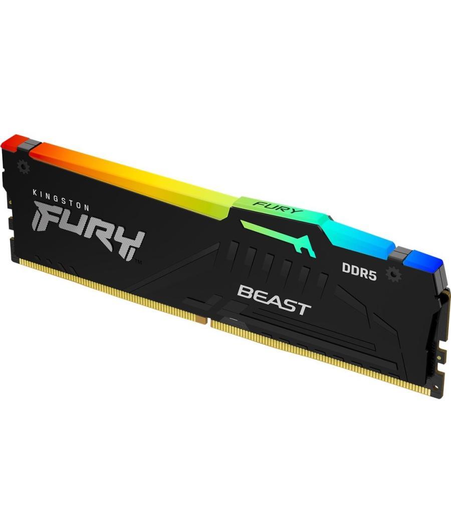 Ddr5 32gb 5600mhz kingston fury beast rgb kf556c40bba-32