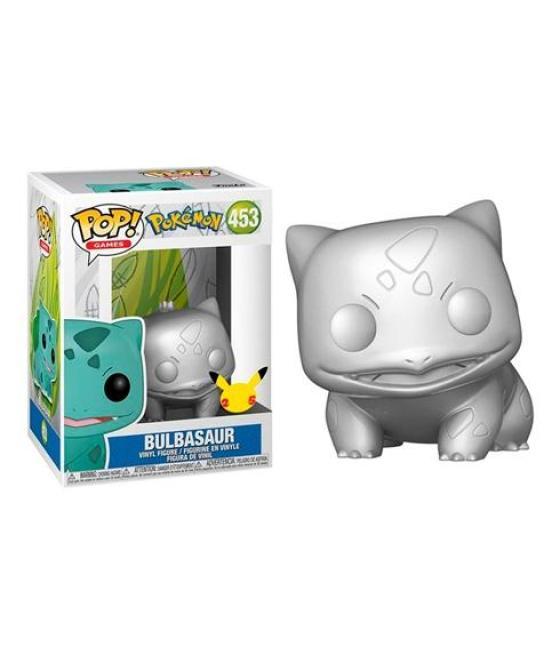 Funko pop pokemon pokemon s6 bulbasaur plateado efecto metalico edicion especial exclusivo 10" nº 453 -caja original-