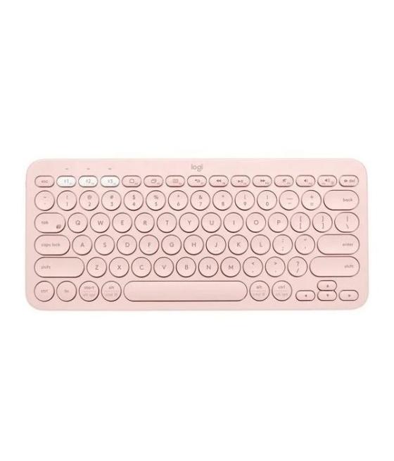 Logitech teclado k380 bluetooth para tres dispositivos rosa