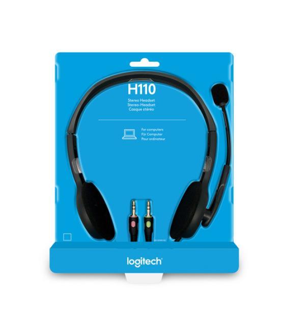 Logitech stereo headset h110 - casco con auriculares ( semiabierto )