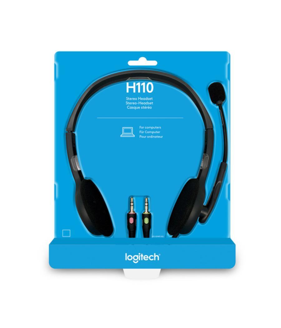 Logitech stereo headset h110 - casco con auriculares ( semiabierto )