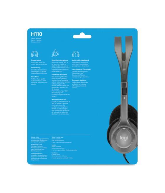 Logitech stereo headset h110 - casco con auriculares ( semiabierto )