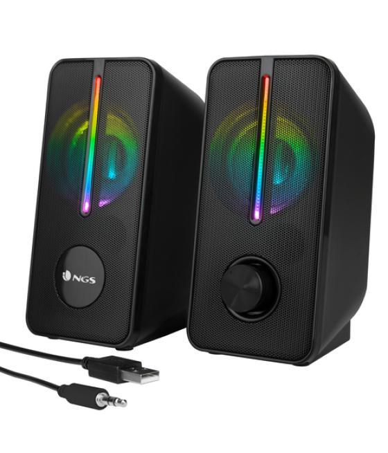 Ngs - altavoces 2.0 gsx-150 gaming rgb - 12w - alimentación por usb - plug and play